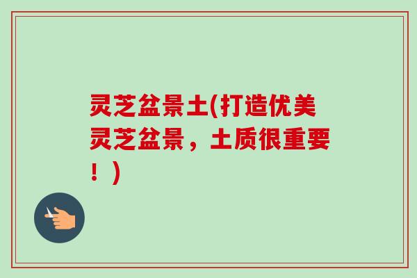灵芝盆景土(打造优美灵芝盆景，土质很重要！)