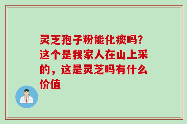 灵芝孢子粉能化痰吗？这个是我家人在山上采的，这是灵芝吗有什么价值