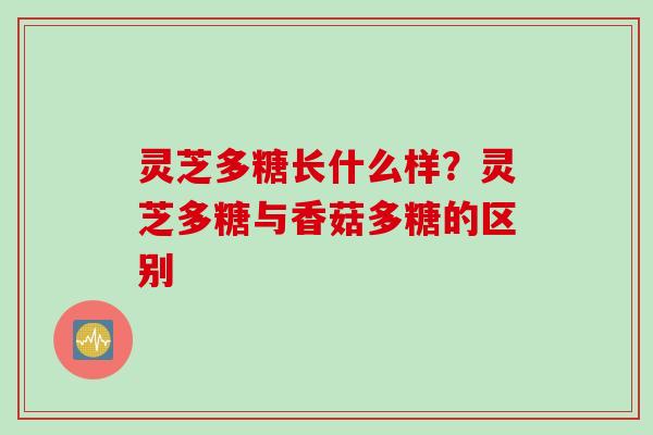 灵芝多糖长什么样?灵芝多糖与香菇多糖的区别 灵芝多糖长什么样?灵芝多糖与香菇多糖的区别