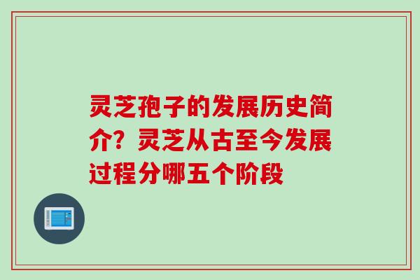 灵芝孢子的发展历史简介？灵芝从古至今发展过程分哪五个阶段