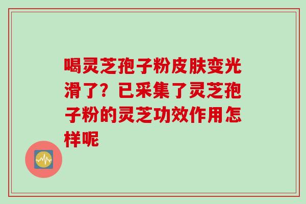 喝灵芝孢子粉变光滑了?已采集了灵芝孢子粉的灵芝功效作用怎样呢 喝灵芝孢子粉变光滑了?已采集了灵芝孢子粉的灵芝功效作用怎样呢