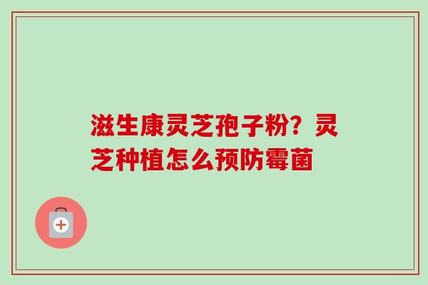 滋生康灵芝孢子粉？灵芝种植怎么预防霉菌