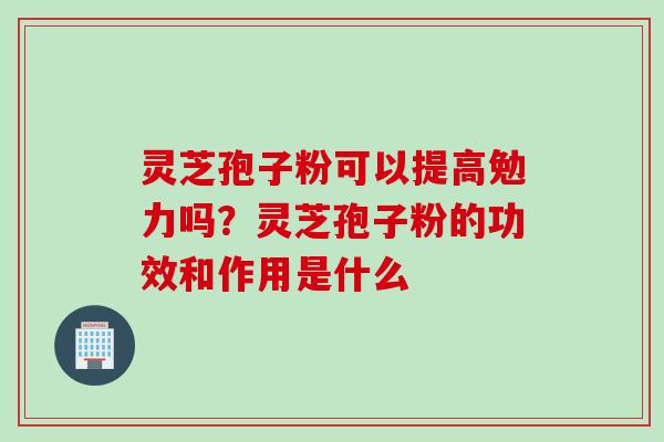 灵芝孢子粉可以提高勉力吗？灵芝孢子粉的功效和作用是什么