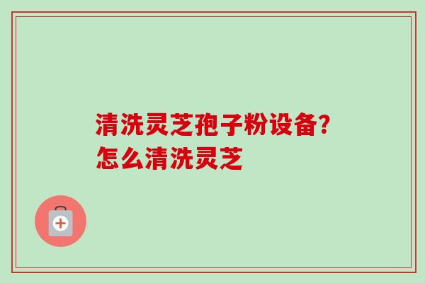 清洗灵芝孢子粉设备？怎么清洗灵芝