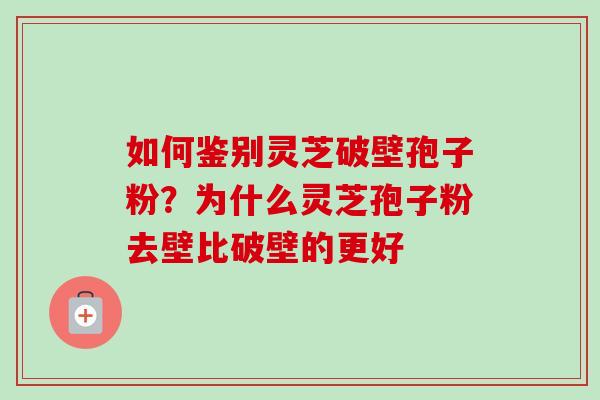 如何鉴别灵芝破壁孢子粉？为什么灵芝孢子粉去壁比破壁的更好