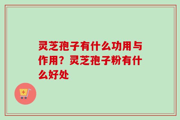 灵芝孢子有什么功用与作用？灵芝孢子粉有什么好处