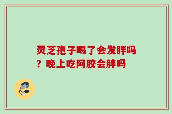 灵芝孢子喝了会发胖吗？晚上吃阿胶会胖吗