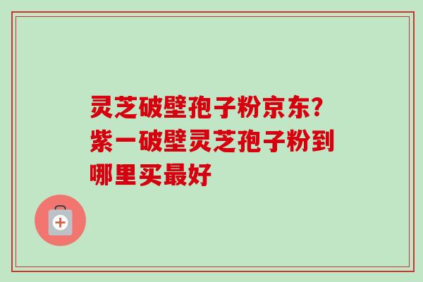 灵芝破壁孢子粉京东？紫一破壁灵芝孢子粉到哪里买最好