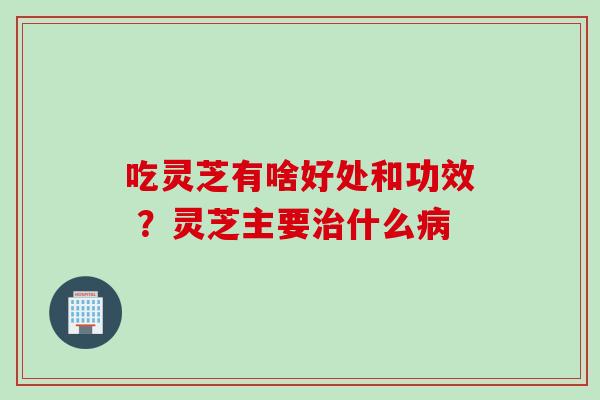 吃灵芝有啥好处和功效 ？灵芝主要治什么病
