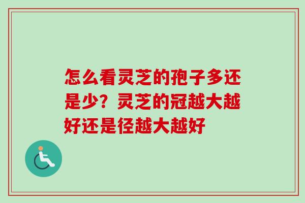 怎么看灵芝的孢子多还是少？灵芝的冠越大越好还是径越大越好