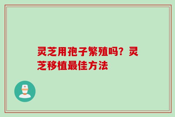 灵芝用孢子繁殖吗？灵芝移植最佳方法