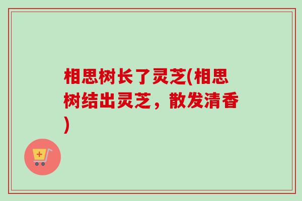 相思树长了灵芝(相思树结出灵芝，散发清香)