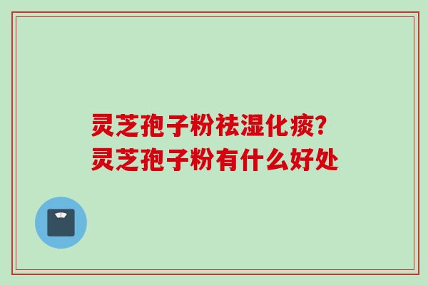 灵芝孢子粉祛湿化痰？灵芝孢子粉有什么好处