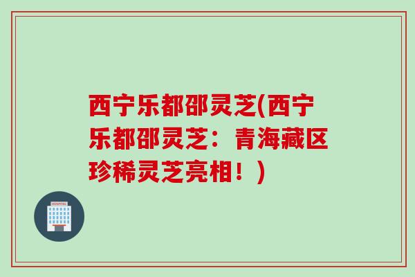 西宁乐都邵灵芝(西宁乐都邵灵芝:青海藏区珍稀灵芝亮相!) 西宁乐都邵灵芝(西宁乐都邵灵芝:青海藏区珍稀灵芝亮相!)
