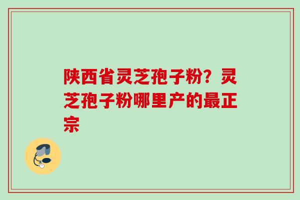 陕西省灵芝孢子粉？灵芝孢子粉哪里产的最正宗