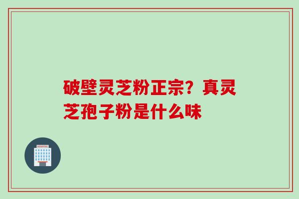 破壁灵芝粉正宗？真灵芝孢子粉是什么味