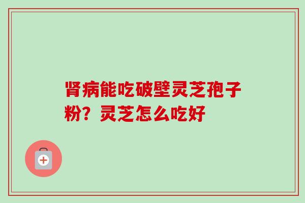 能吃破壁灵芝孢子粉?灵芝怎么吃好 能吃破壁灵芝孢子粉?灵芝怎么吃好