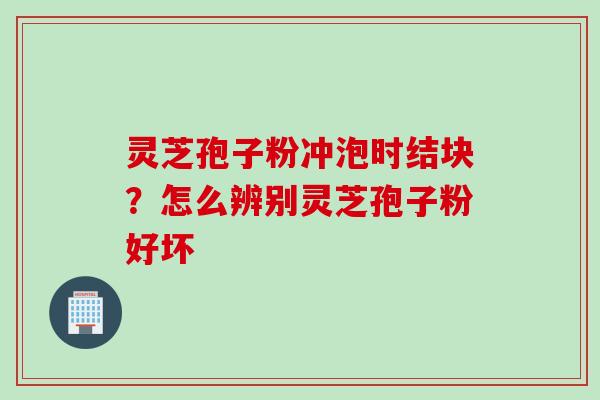 灵芝孢子粉冲泡时结块？怎么辨别灵芝孢子粉好坏