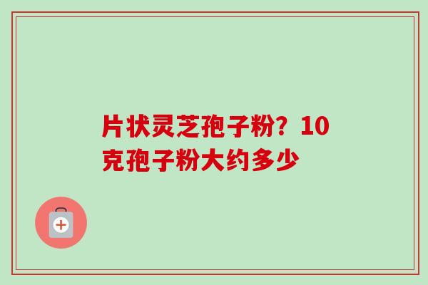 片状灵芝孢子粉？10克孢子粉大约多少