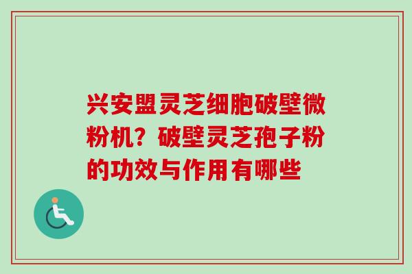 兴安盟灵芝细胞破壁微粉机？破壁灵芝孢子粉的功效与作用有哪些