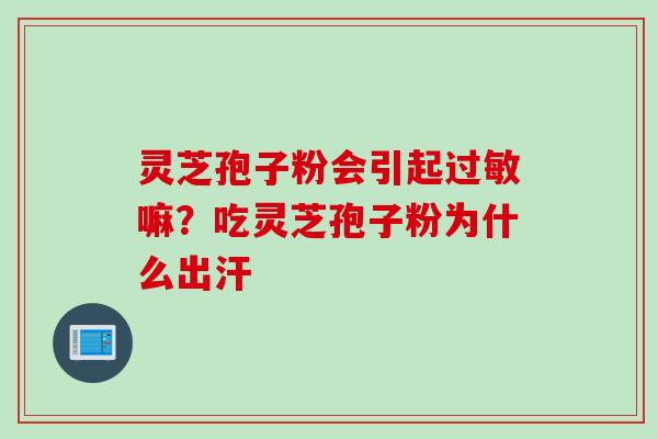 灵芝孢子粉会引起过敏嘛？吃灵芝孢子粉为什么出汗