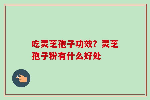 吃灵芝孢子功效?灵芝孢子粉有什么好处 吃灵芝孢子功效?灵芝孢子粉有什么好处