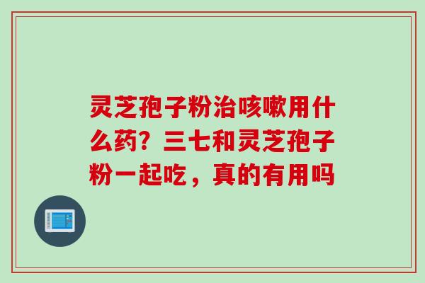 灵芝孢子粉治咳嗽用什么药？三七和灵芝孢子粉一起吃，真的有用吗