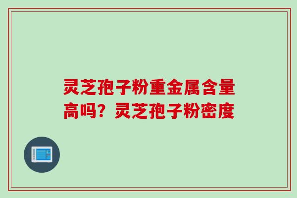 灵芝孢子粉重金属含量高吗？灵芝孢子粉密度