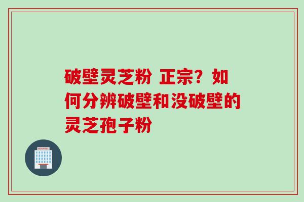 破壁灵芝粉 正宗？如何分辨破壁和没破壁的灵芝孢子粉