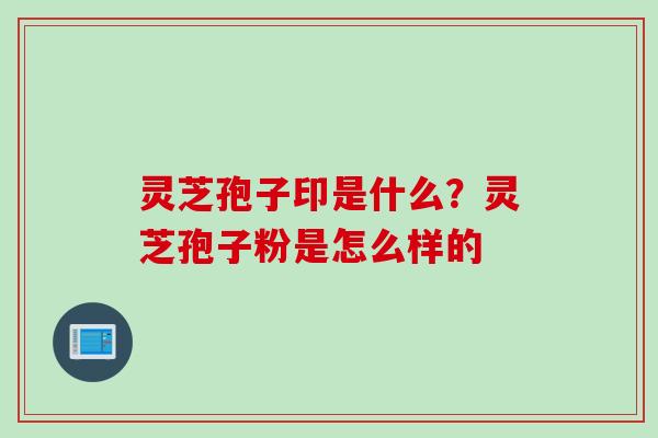 灵芝孢子印是什么?灵芝孢子粉是怎么样的 灵芝孢子印是什么?灵芝孢子粉是怎么样的