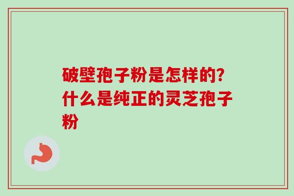 破壁孢子粉是怎样的？什么是纯正的灵芝孢子粉