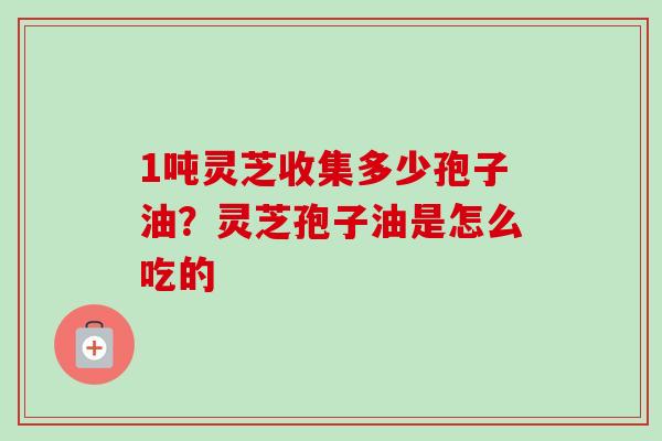 1吨灵芝收集多少孢子油？灵芝孢子油是怎么吃的