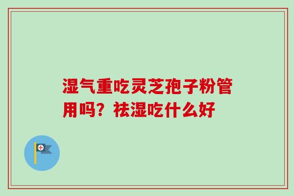 湿气重吃灵芝孢子粉管用吗？祛湿吃什么好