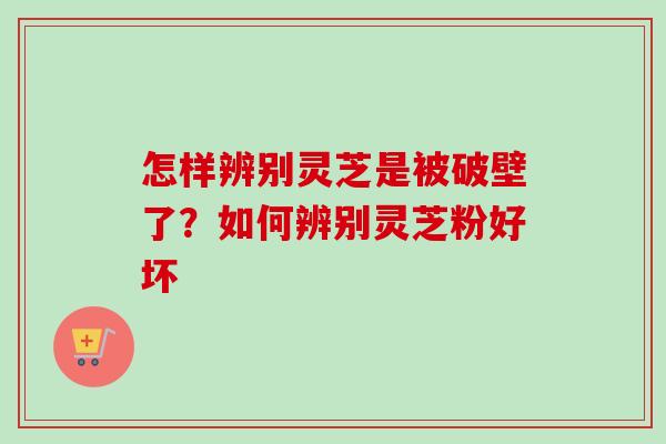 怎样辨别灵芝是被破壁了？如何辨别灵芝粉好坏