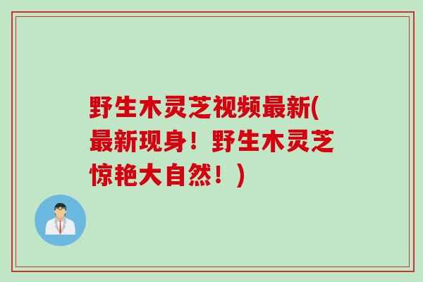 野生木灵芝视频最新(最新现身！野生木灵芝惊艳大自然！)