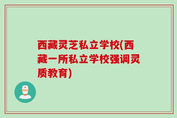 西藏灵芝私立学校(西藏一所私立学校强调灵质教育)