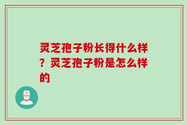 灵芝孢子粉长得什么样？灵芝孢子粉是怎么样的