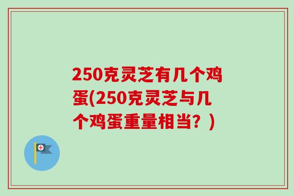 250克灵芝有几个鸡蛋(250克灵芝与几个鸡蛋重量相当？)