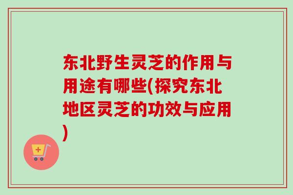 东北野生灵芝的作用与用途有哪些(探究东北地区灵芝的功效与应用)