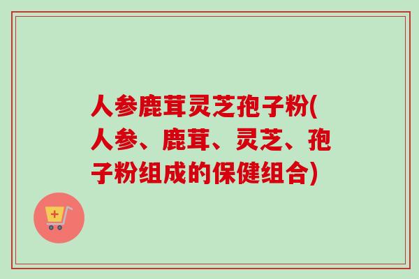 人参鹿茸灵芝孢子粉(人参、鹿茸、灵芝、孢子粉组成的保健组合)