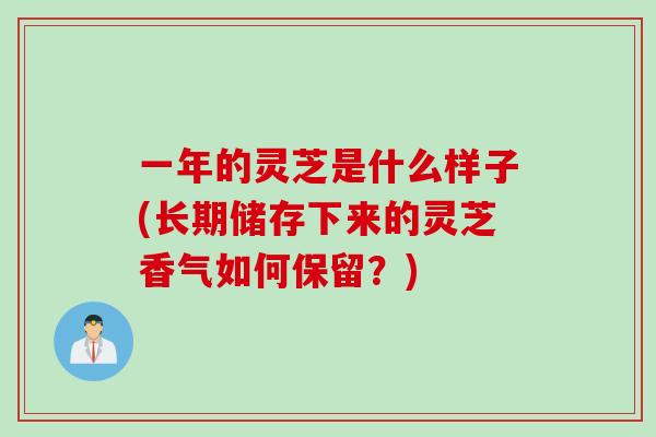 一年的灵芝是什么样子(长期储存下来的灵芝香气如何保留？)