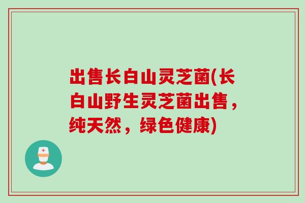出售长白山灵芝菌(长白山野生灵芝菌出售，纯天然，绿色健康)