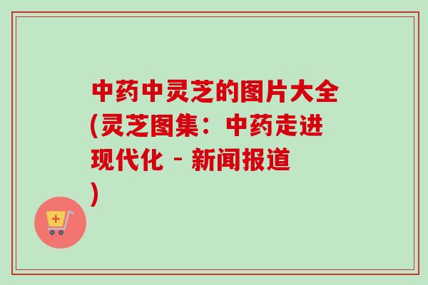 中药中灵芝的图片大全(灵芝图集：中药走进现代化 - 新闻报道)