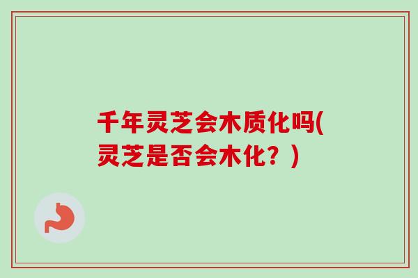 千年灵芝会木质化吗(灵芝是否会木化？)