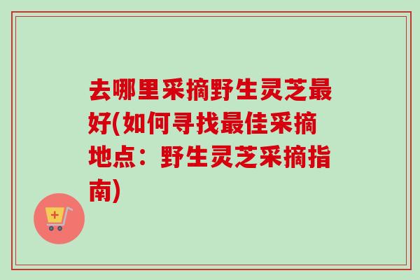 去哪里采摘野生灵芝最好(如何寻找最佳采摘地点：野生灵芝采摘指南)