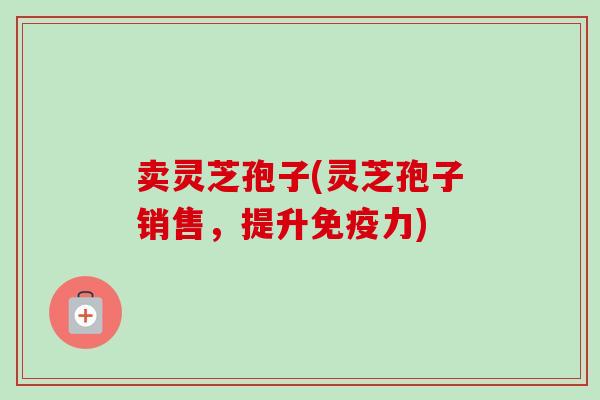 卖灵芝孢子(灵芝孢子销售，提升免疫力)