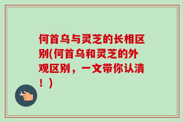 何首乌与灵芝的长相区别(何首乌和灵芝的外观区别，一文带你认清！)