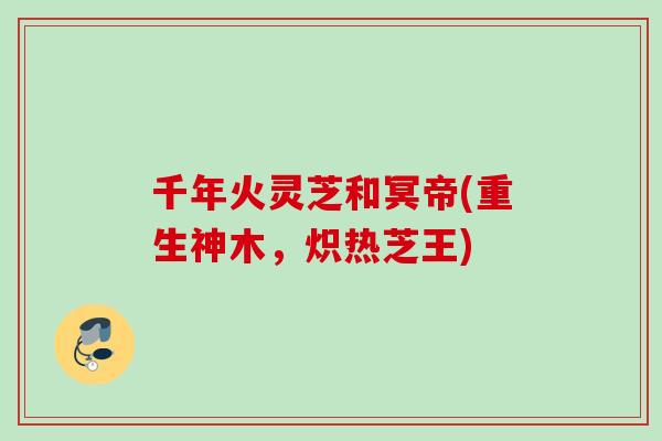 千年火灵芝和冥帝(重生神木，炽热芝王)