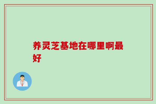养灵芝基地在哪里啊好
