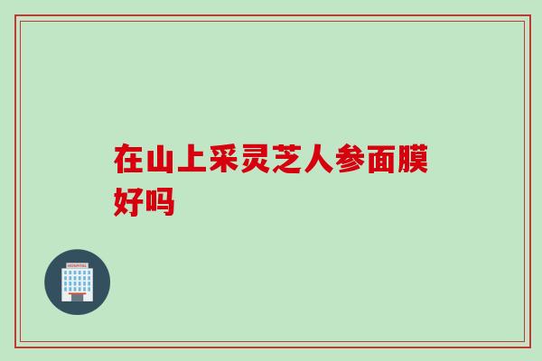 在山上采灵芝人参面膜好吗